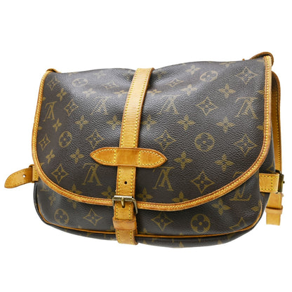 Louis Vuitton Saumur Monogram, Brown, Canvas, Shoulder Bag
