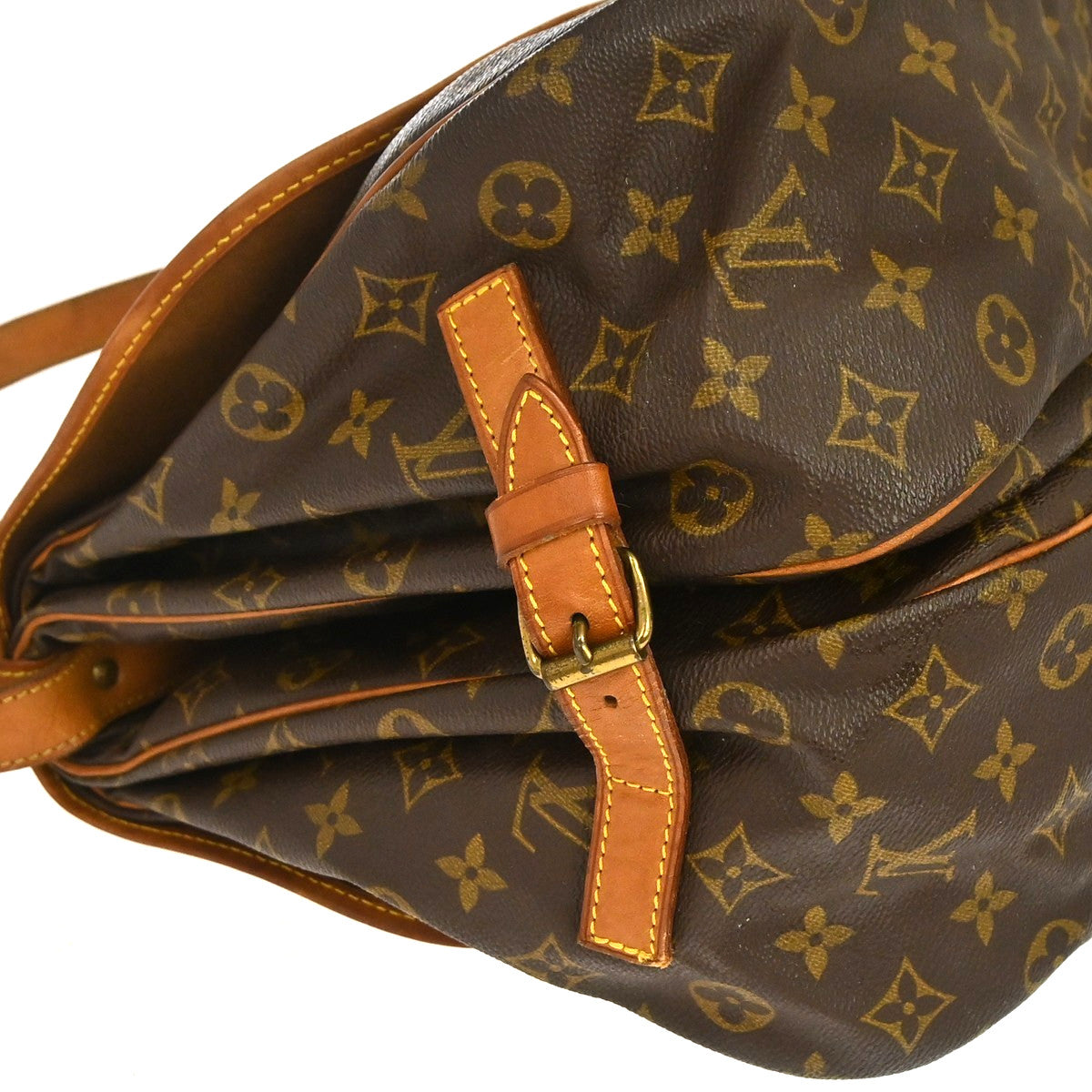 Louis Vuitton Saumur Monogram, Brown, Canvas, Shoulder Bag