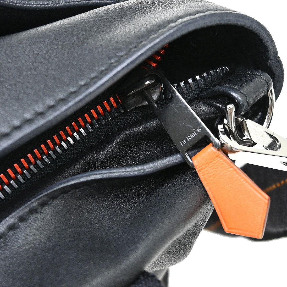 Hermes Horizontal Caravan Leather, Black, Leather, Tote Bag
