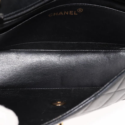 Chanel Vintage Diana Flap Bag Quilted Lambskin, BLACK, LEATHER, Shoulder bag