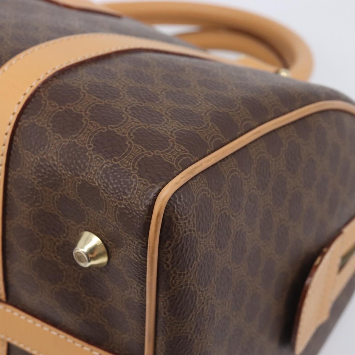 Celine Handbag Canvas, Brown, Canvas, Handbag