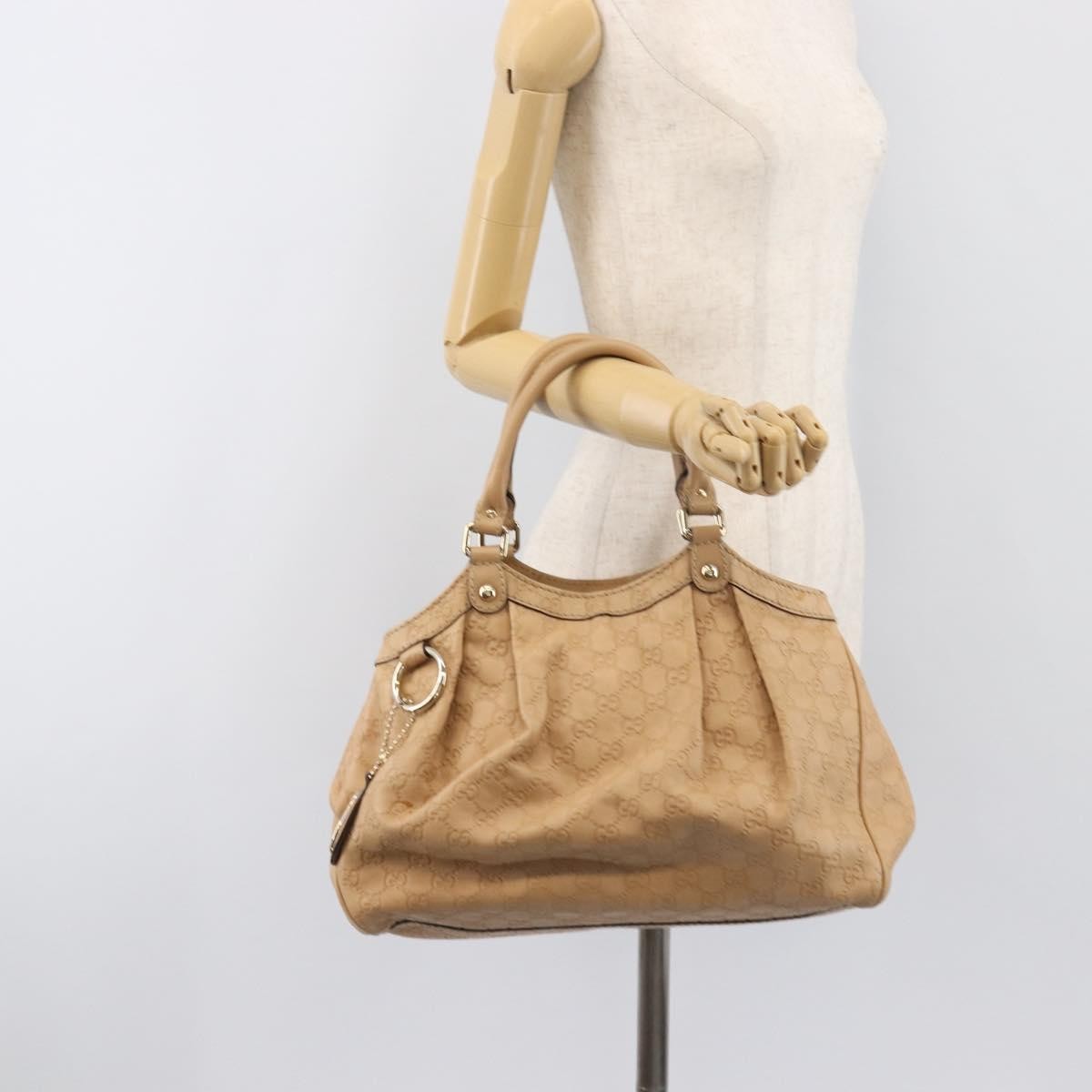 Gucci Sukey Guccissima Leather, Beige, Leather, Tote Bag