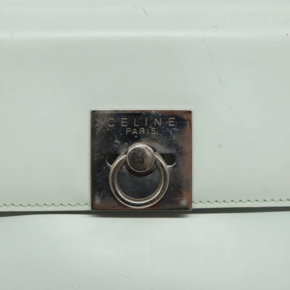 Celine Flap Shoulder Leather, Silver, Leather, Shoulder Bag