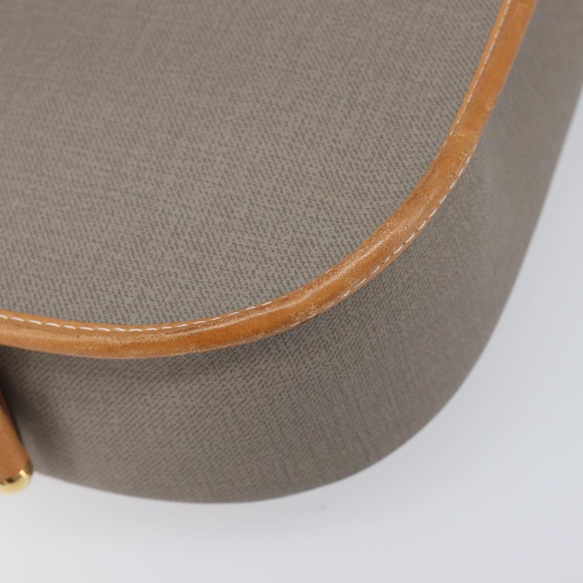 Christian Dior Vintage CD Logo Canvas and leather, Gray, Canvas, Shoulder Bag