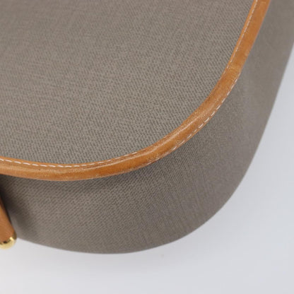 Christian Dior Vintage CD Logo Canvas and leather, Gray, Canvas, Shoulder Bag