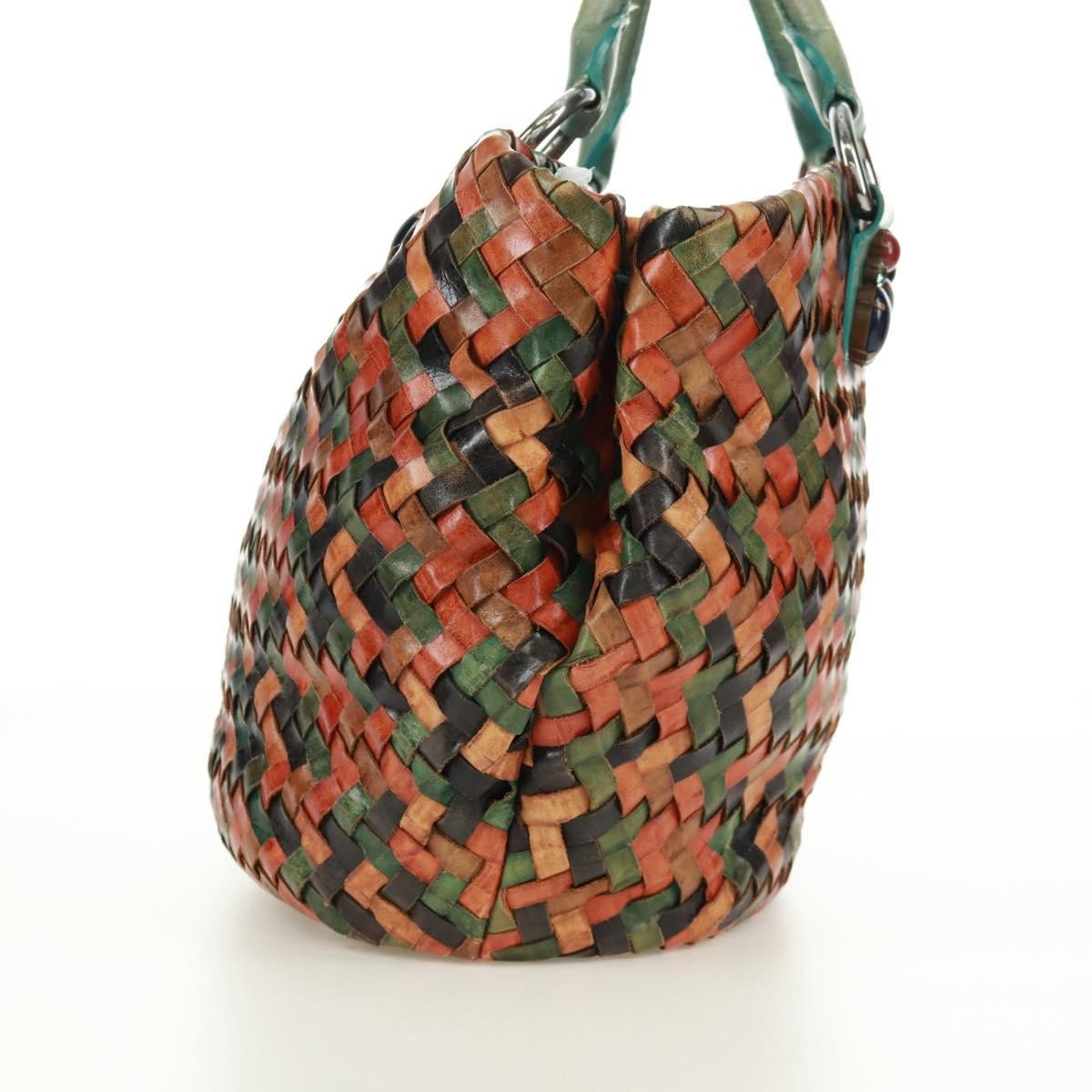 Miu Miu Chain Handle Pleated Leather, Multicolour, Leather, Handbag