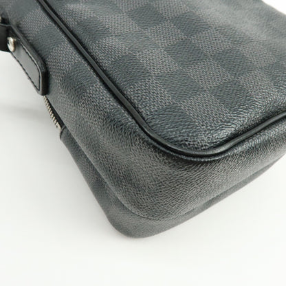 Louis Vuitton Rem Damier Graphite, Black, Canvas, Handbag