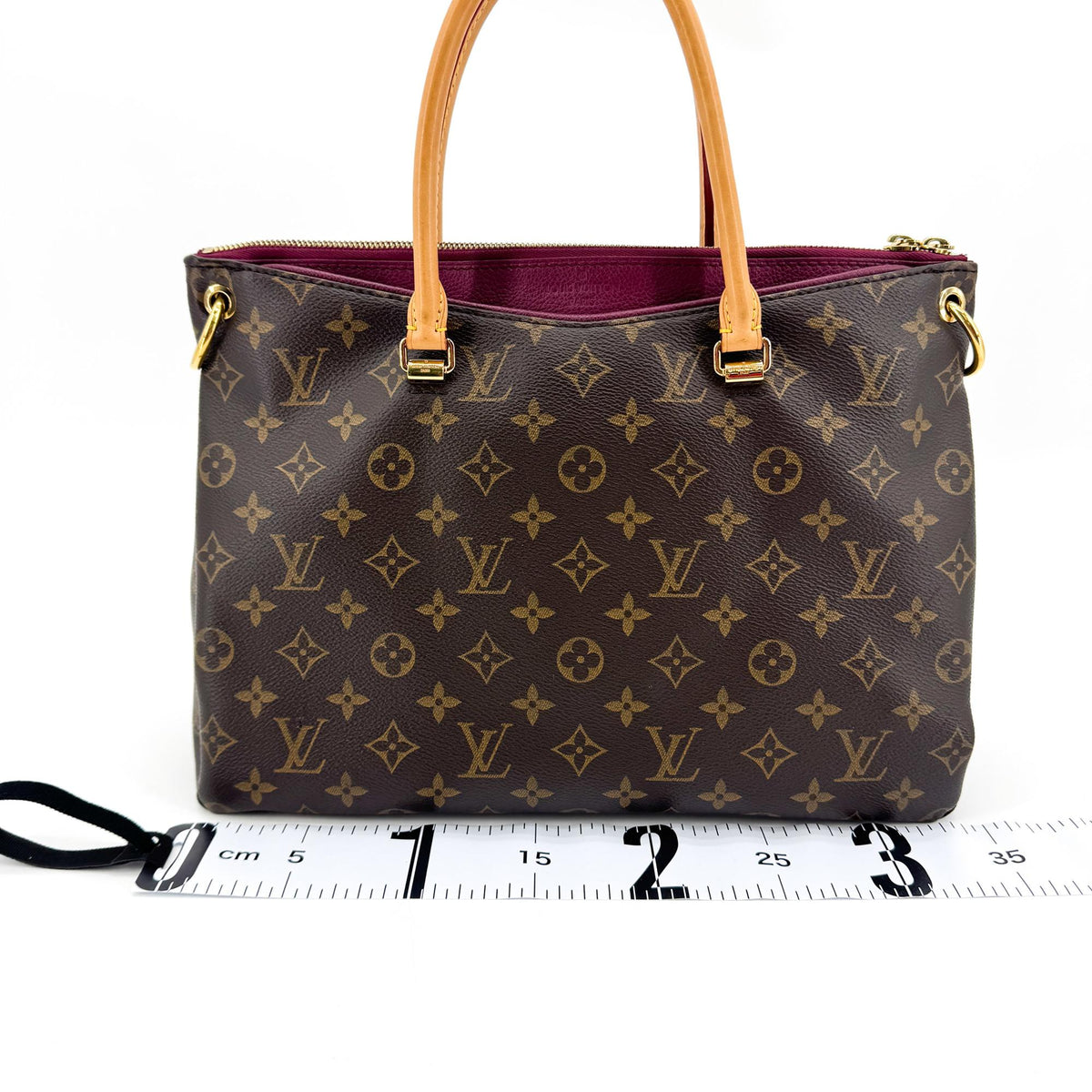 Louis Vuitton Pallas Shopper Monogram Canvas and Calfskin, Brown, Canvas, Tote Bag