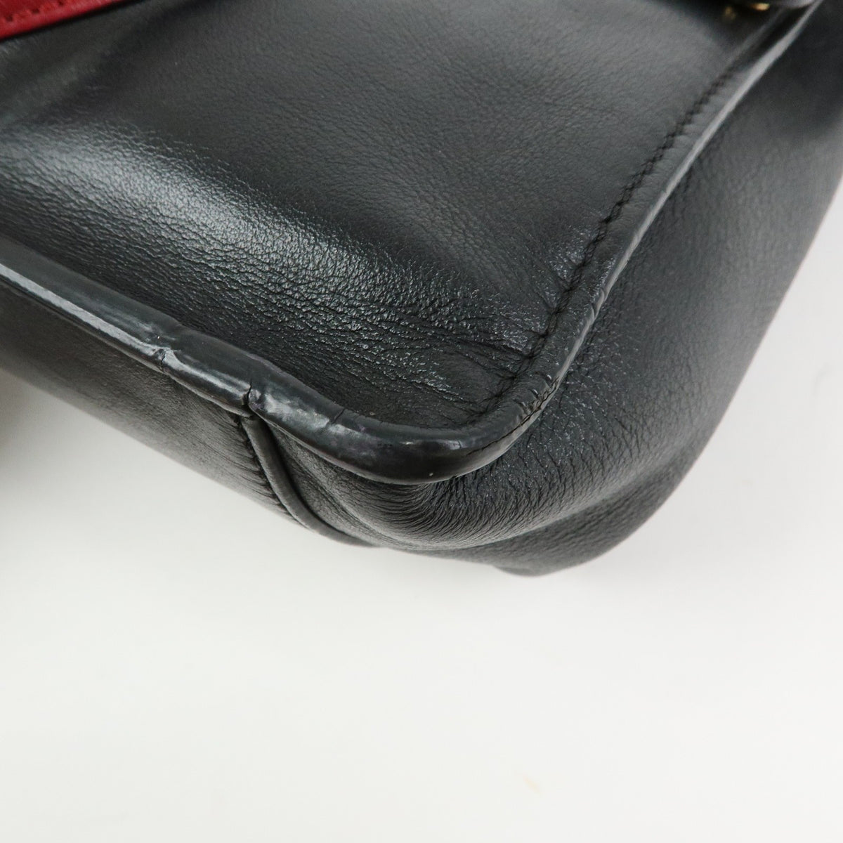 Fendi Flip Leather and Suede, Black, Leather, Tote Bag