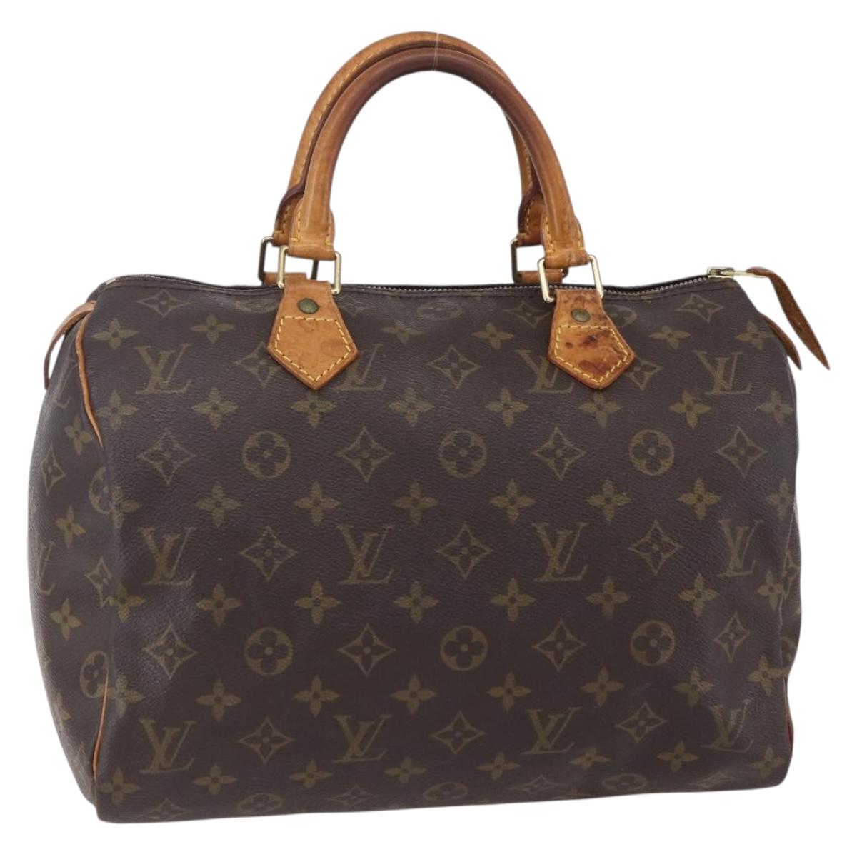 Louis Vuitton Speedy Handbag Monogram Canvas, BROWN, CANVAS, Handbag