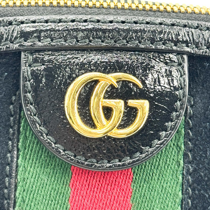 Gucci Ophidia Dome Suede, Black, Velvet, Shoulder Bag