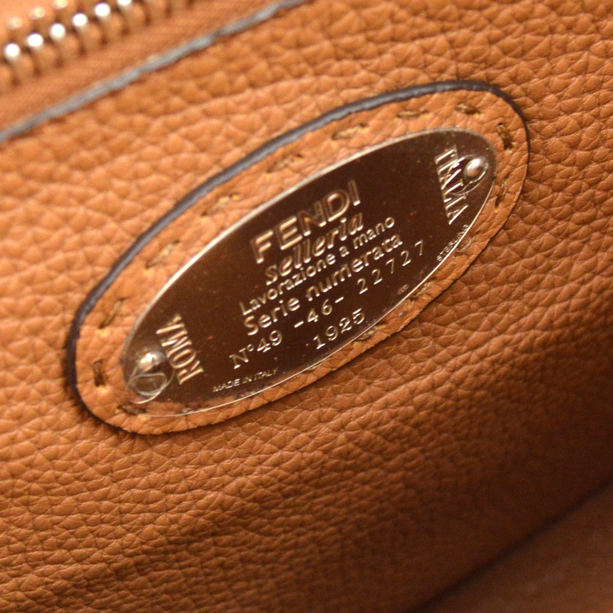 Fendi Selleria Peekaboo Leather, Black, Leather, Handbag