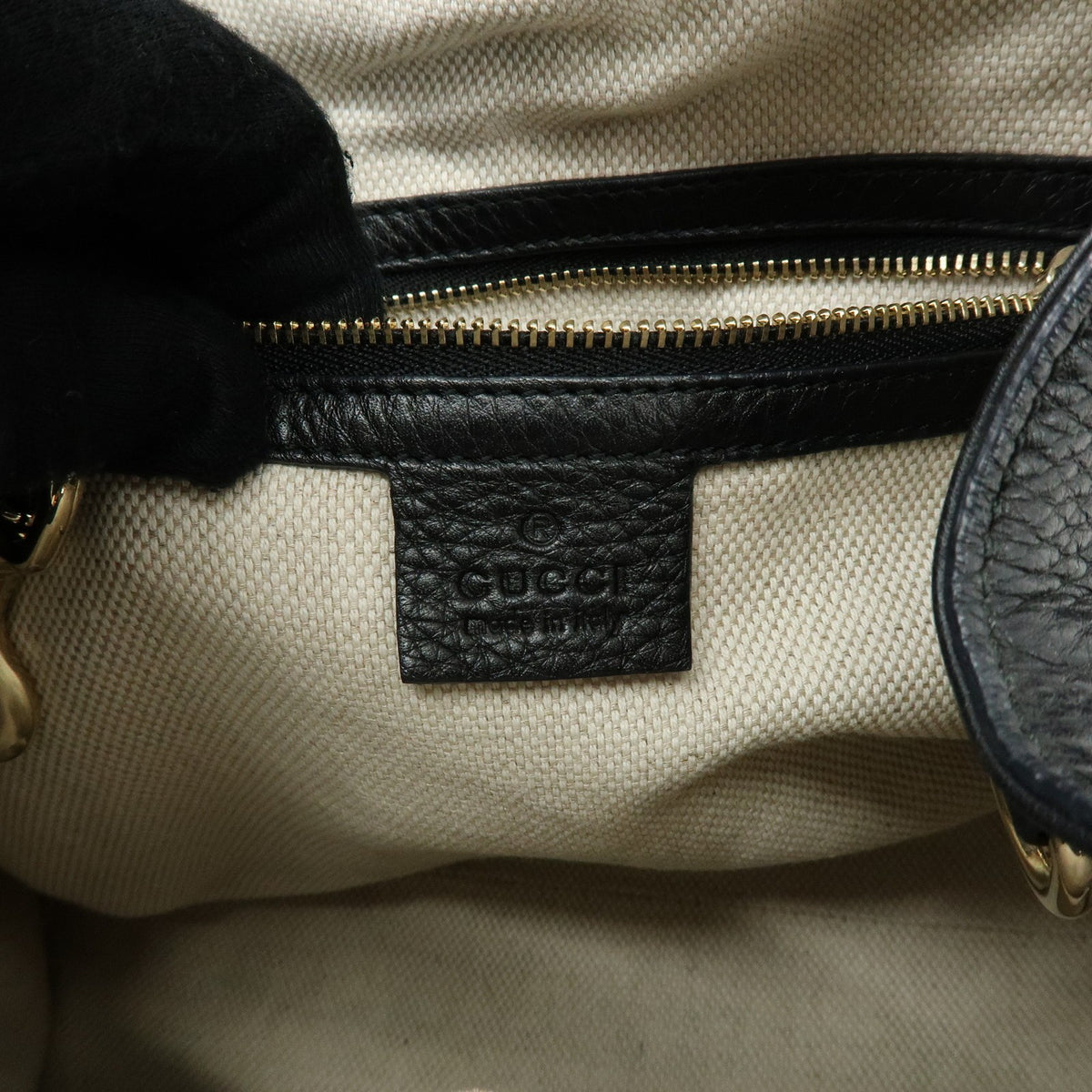 Gucci Soho Leather, Black, Leather, Shoulder Bag
