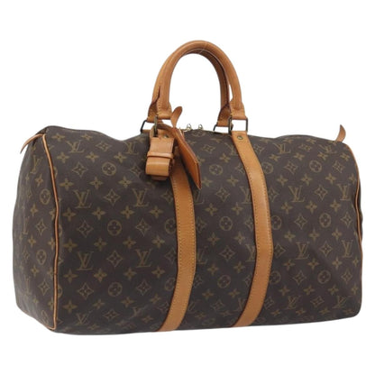 Louis Vuitton Keepall Monogram, Brown, Canvas, Travel Bag