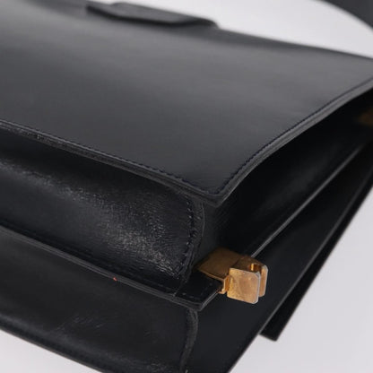 Celine Shoulder Leather, Navy, Leather, Shoulder Bag