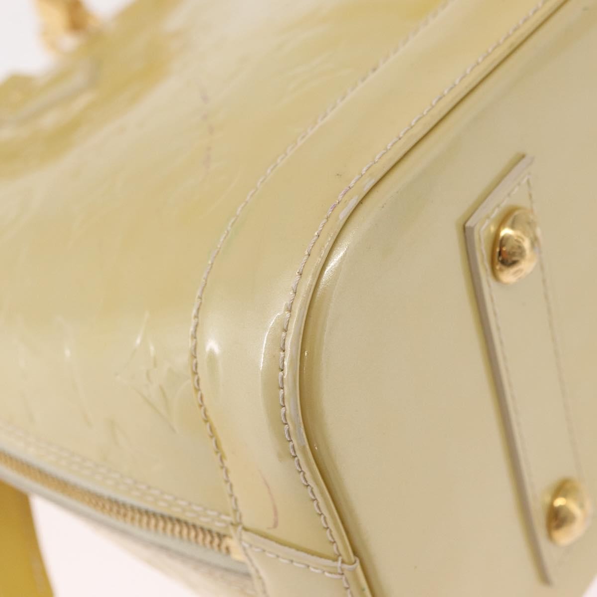 Louis Vuitton Alma Monogram Vernis, Beige, Patent Leather, Handbag