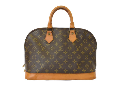 Louis Vuitton Alma Monogram Canvas, Brown, Canvas, Handbag