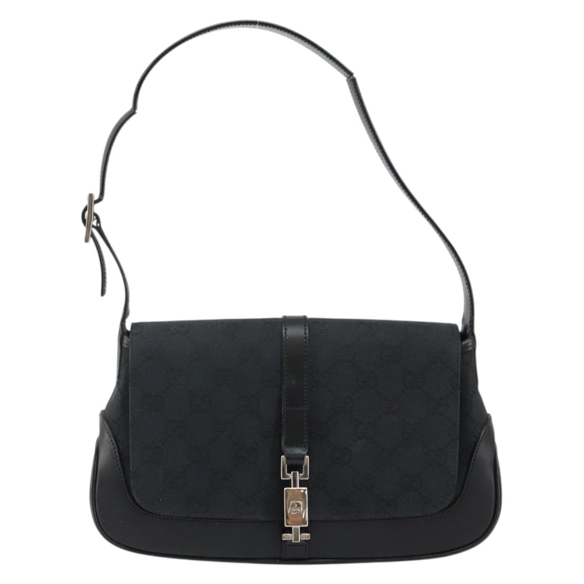 Gucci Vintage Jackie O Web Hobo GG Canvas, BLACK, CANVAS, Shoulder bag