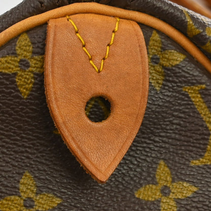 Louis Vuitton Speedy Monogram, Brown, Canvas, Handbag