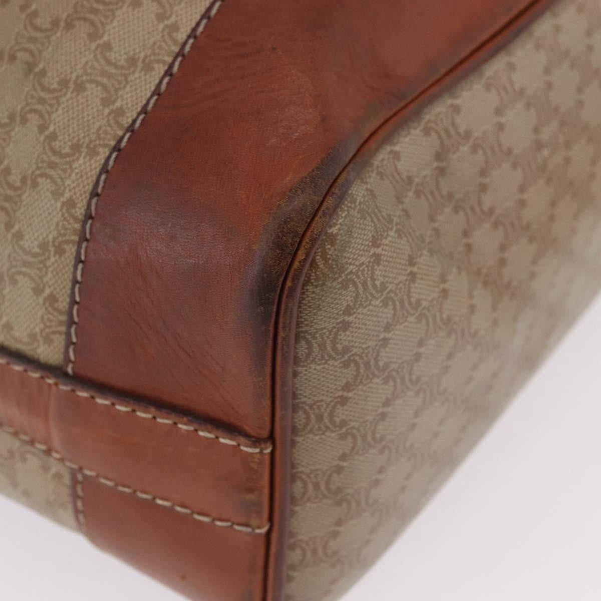 Celine Macadam Shoulder Canvas, Beige, Canvas, Crossbody Bag