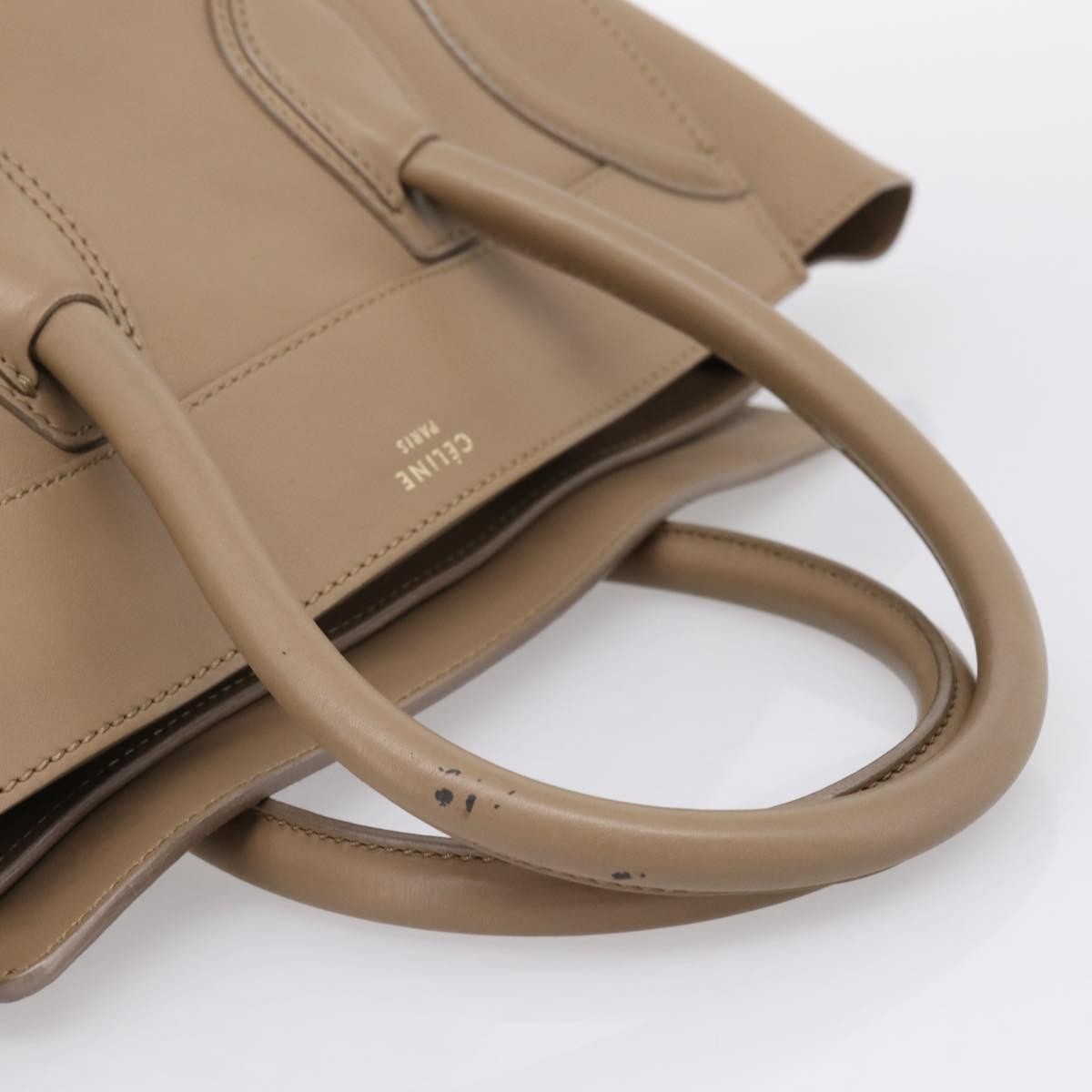 Celine Shopper Luggage Leather, Beige, Leather, Handbag