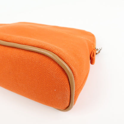 Hermes Bolide Travel Canvas, Orange, Canvas, Clutch