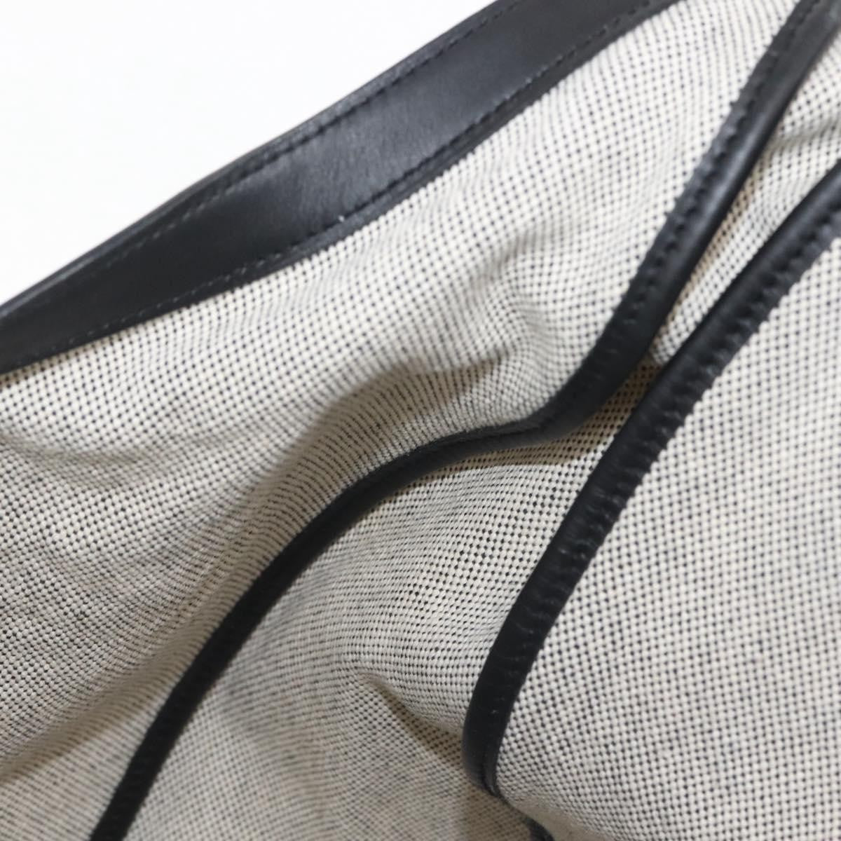 Hermes Sac Luco Canvas with Leather, Gray, Canvas, Handbag