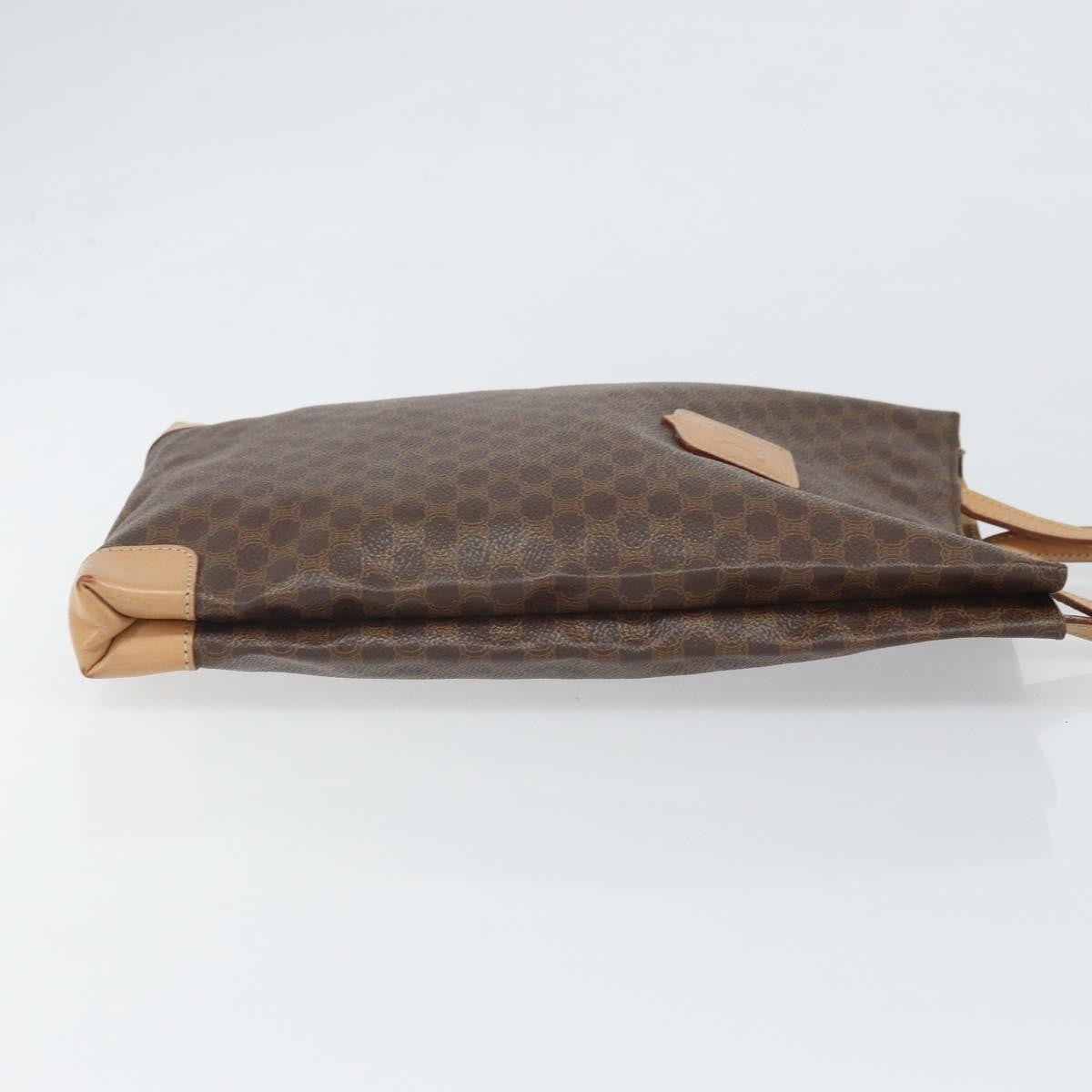 Celine Vintage Macadam Canvas and Leather, Brown, Canvas, Tote Bag