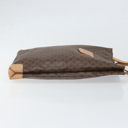 Celine Vintage Macadam Canvas and Leather, Brown, Canvas, Tote Bag