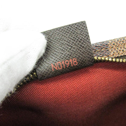 Louis Vuitton Trousse Make Up Damier, Brown, Canvas, Clutch