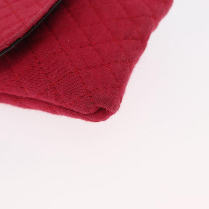Chanel Vintage Chain Pocket Clutch Cotton, PINK, COTTON, Clutche & pouche
