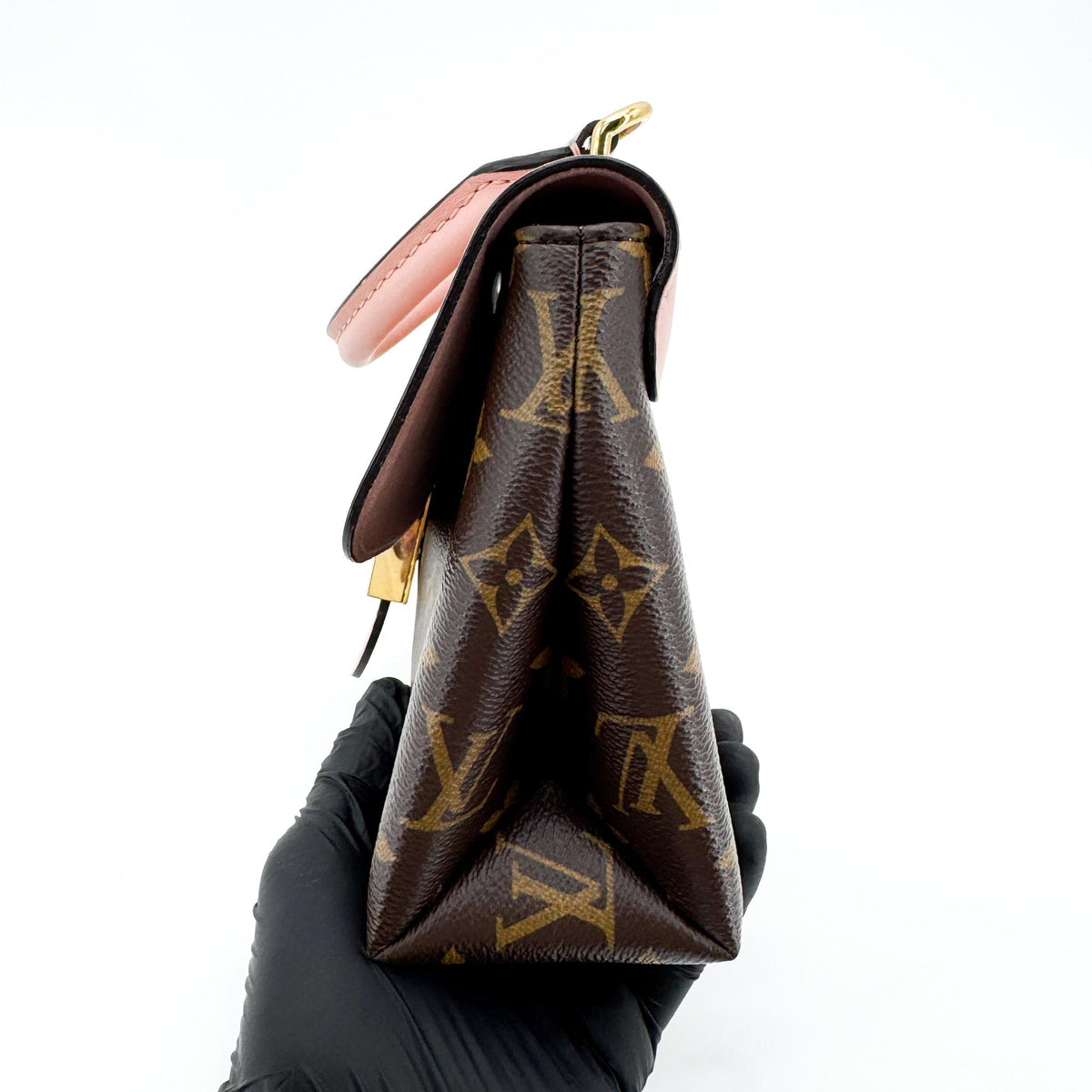 Louis Vuitton Braided Handle Locky Monogram Canvas with Leather, Brown, Canvas, Handbag