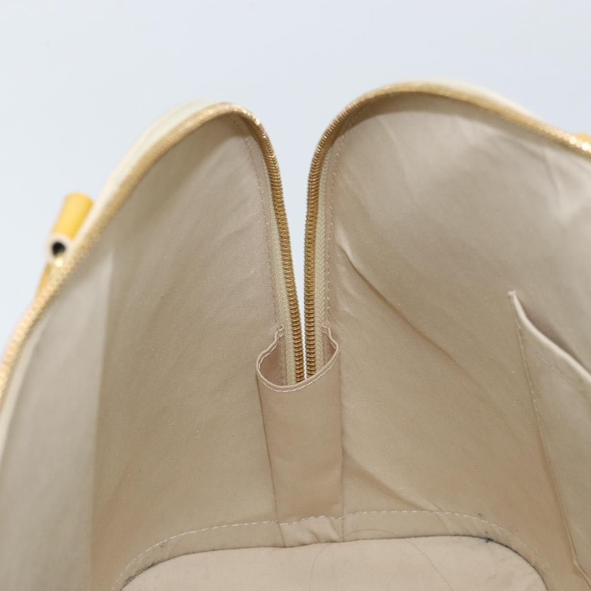 Louis Vuitton Alma Monogram Vernis, Yellow, Patent Leather, Handbag