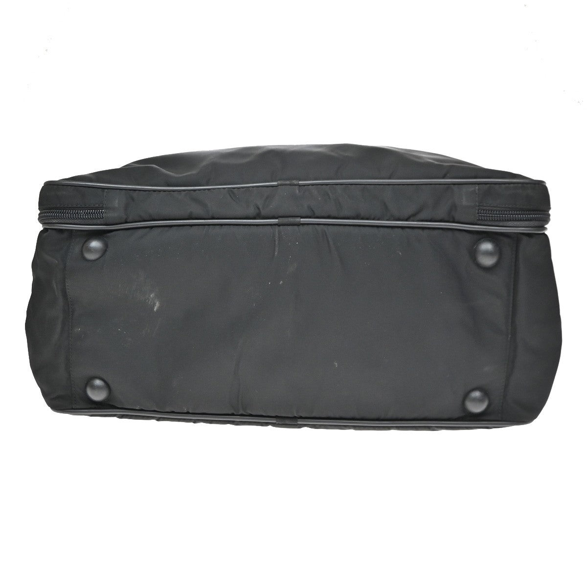 Prada Expandable Front Zip Boston Tessuto, Black, Nylon, Handbag