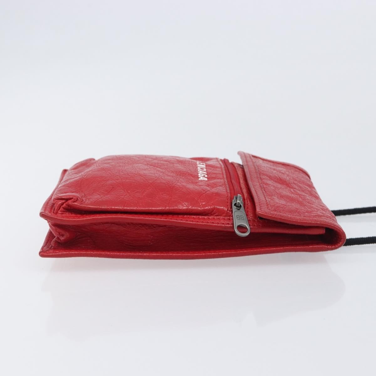 Balenciaga Explorer Leather, Red, Leather, Crossbody Bag