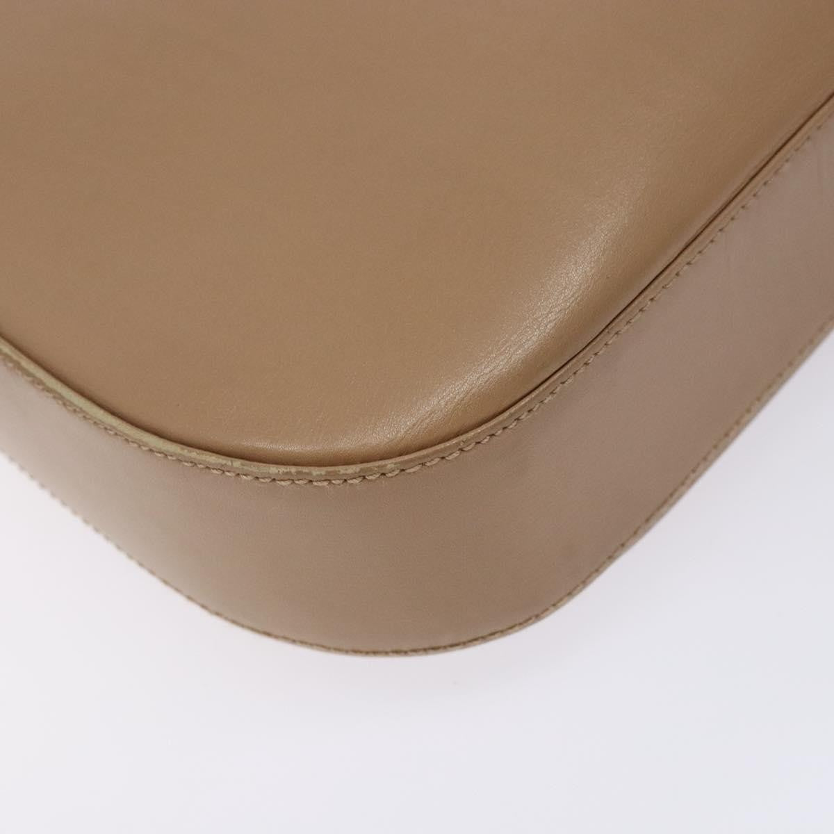 Salvatore Ferragamo Gancini Leather, Beige, Leather, Shoulder Bag
