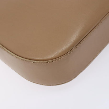 Salvatore Ferragamo Gancini Leather, Beige, Leather, Shoulder Bag