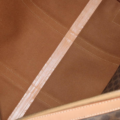 Celine Vintage Duffle Canvas and Leather, Brown, Canvas, Travel Bag