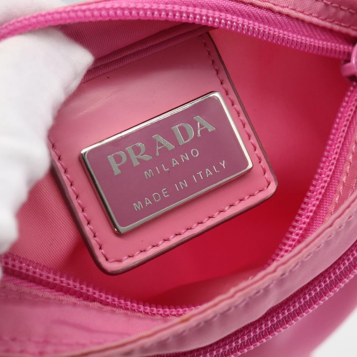 Prada Front Pocket Messenger Tessuto, Pink, Nylon, Shoulder Bag