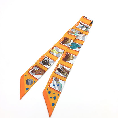 Hermes TWILLY SCARF Silk, Orange, Silk, Scarf