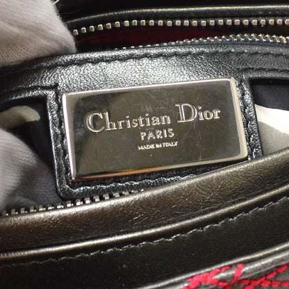 Christian Dior Lady Dior Anselm Reyle Cannage Quilt Leather, Gray, Leather, Handbag