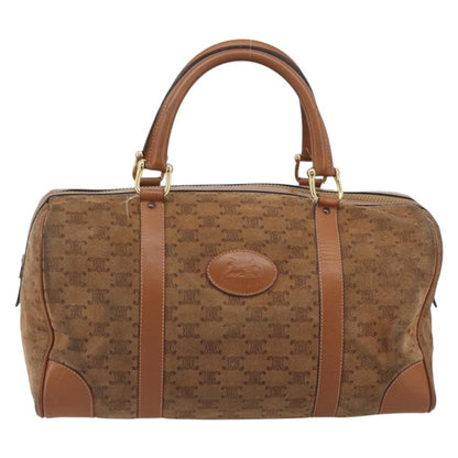 Celine Macadam Suede, Brown, Suede, Tote Bag
