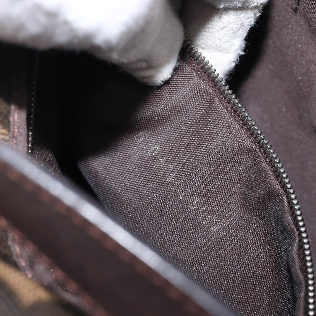 Fendi Mamma Baguette Zucca Jacquard Velvet, Brown, Canvas, Shoulder Bag