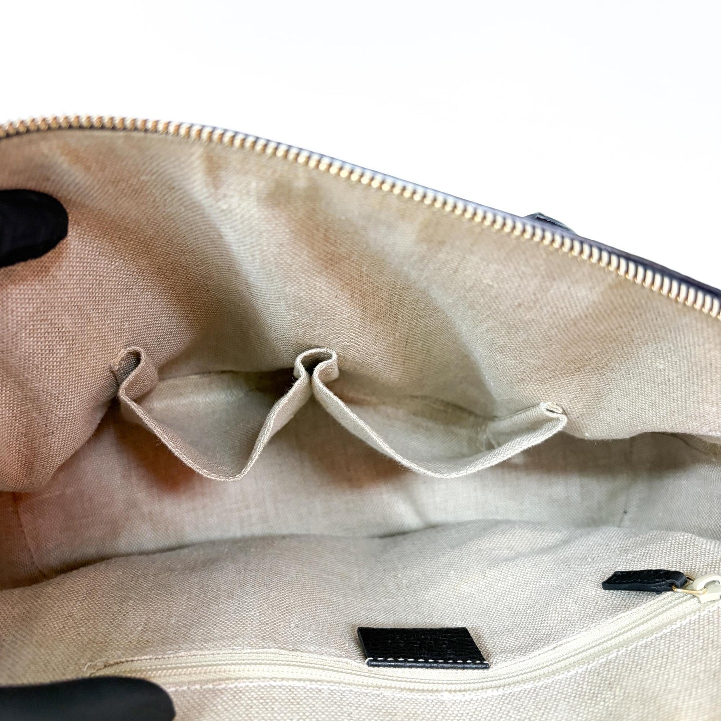 Gucci Dome Bowler GG Suede, Black, Leather, Handbag