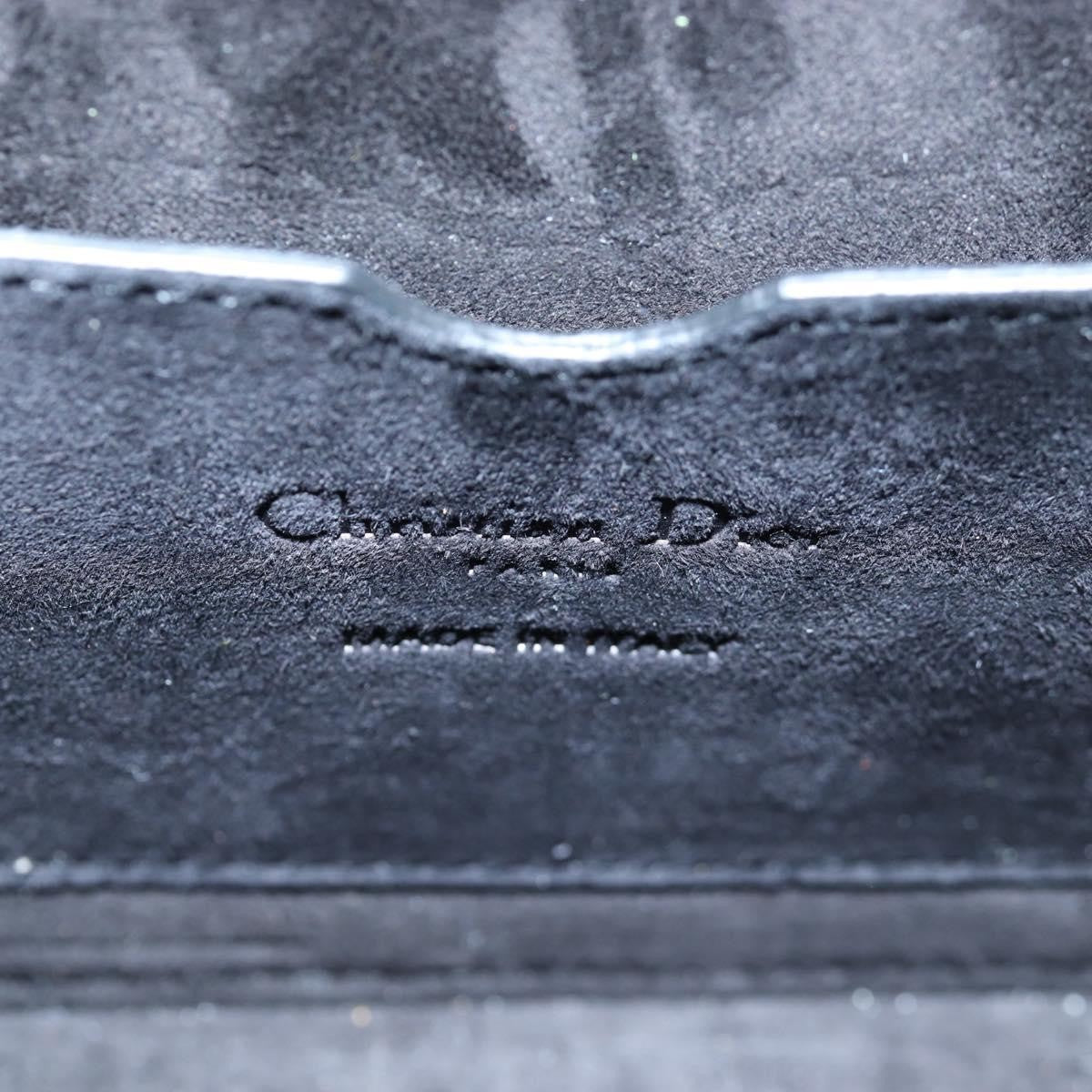 Christian Dior Dioraddict Lockbox Printed Leather, Black, Leather, Shoulder Bag