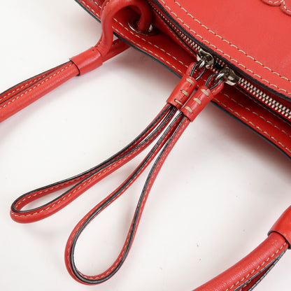 Loewe Anagram Leather, Red, Leather, Tote Bag