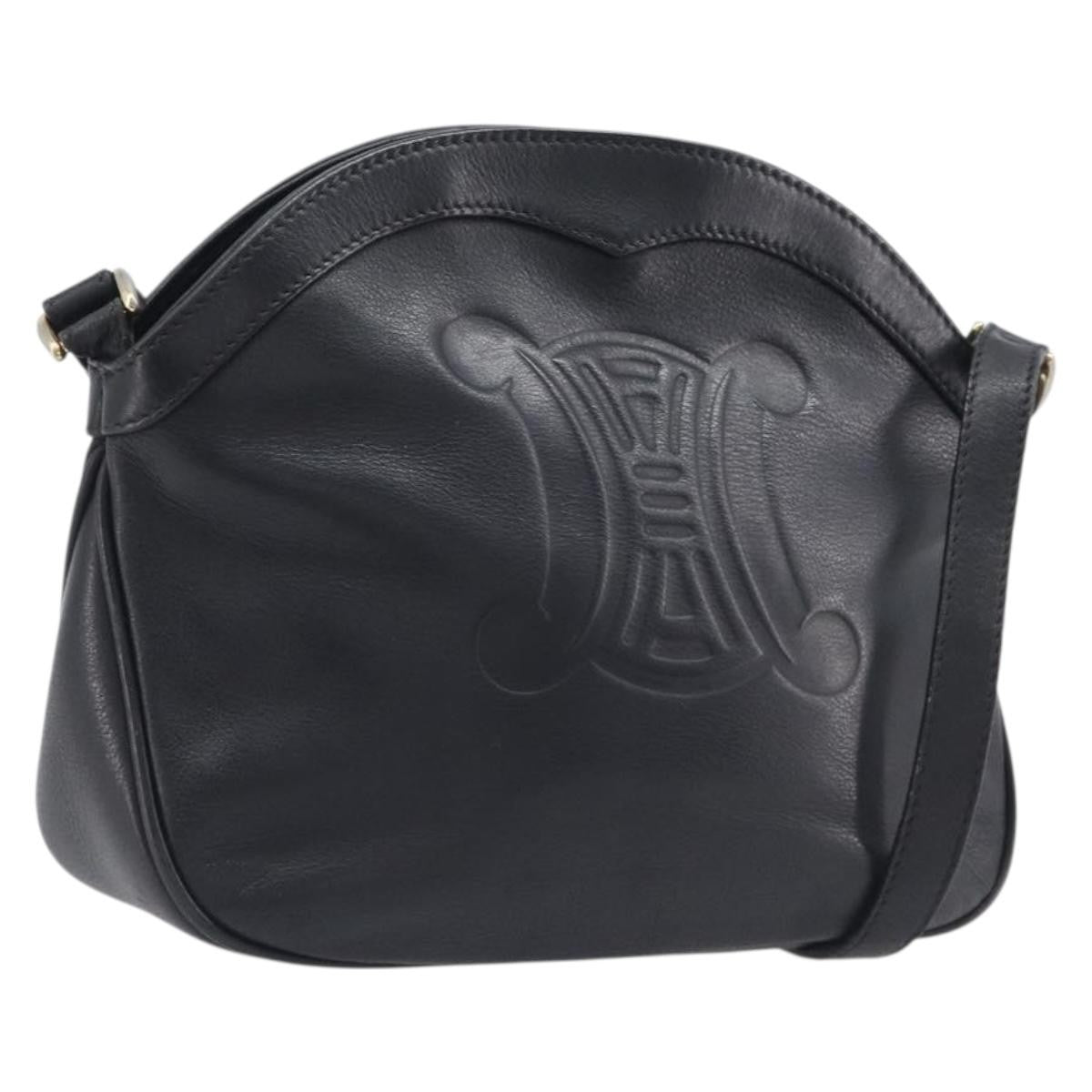 Gucci Shoulder Leather, Black, Leather, Shoulder Bag