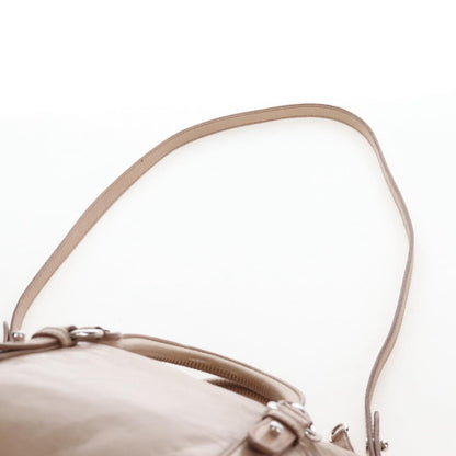 Miu Miu Bow Satchel Cervo Leather, Beige, Leather, Handbag