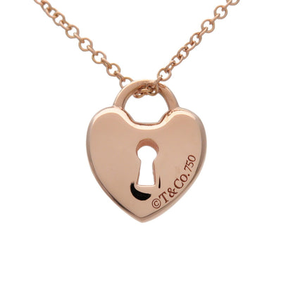 Tiffany & Co. Heart Lock Pendant 18K Rose Gold, Gold, Rose Gold, Necklace