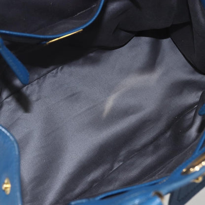 Miu Miu Vintage Leather, Blue, Leather, Tote Bag